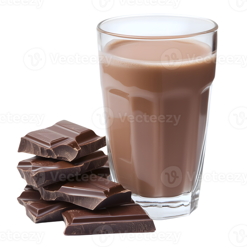 Chocolate milk with chocolate chunks png
