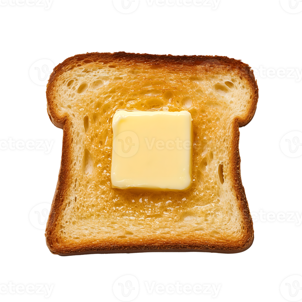 A piece of toast with butter on it png