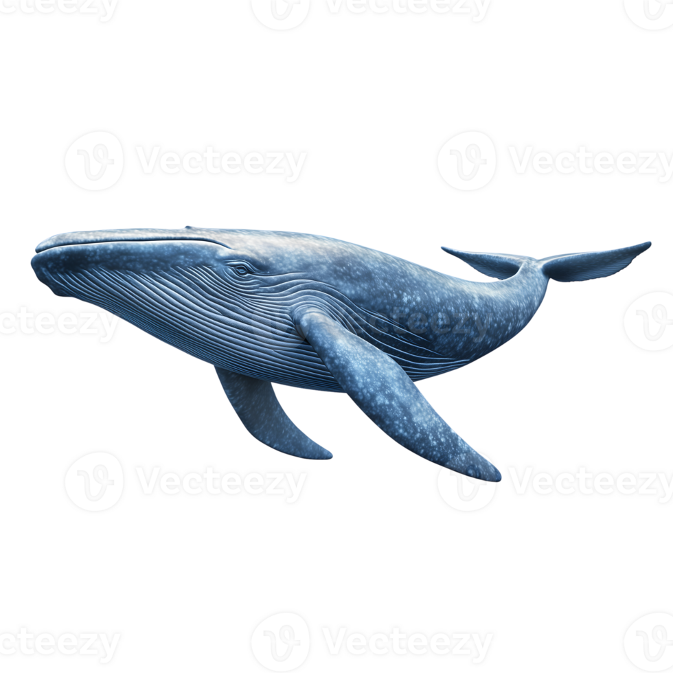 A blue whale is swimming in the water png