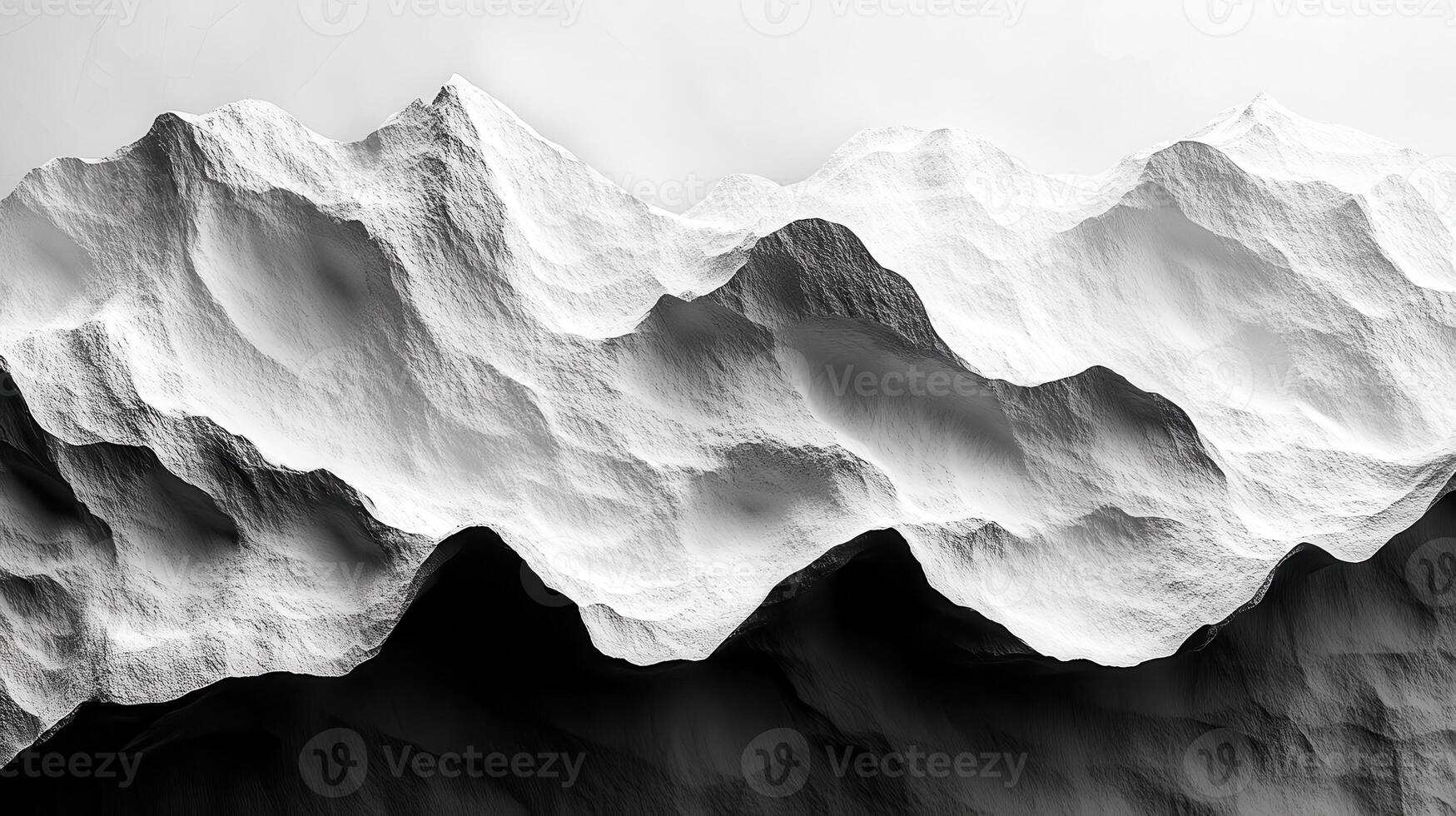 Monochrome mountain range, dramatic light, textured peaks, background clouds, website background photo