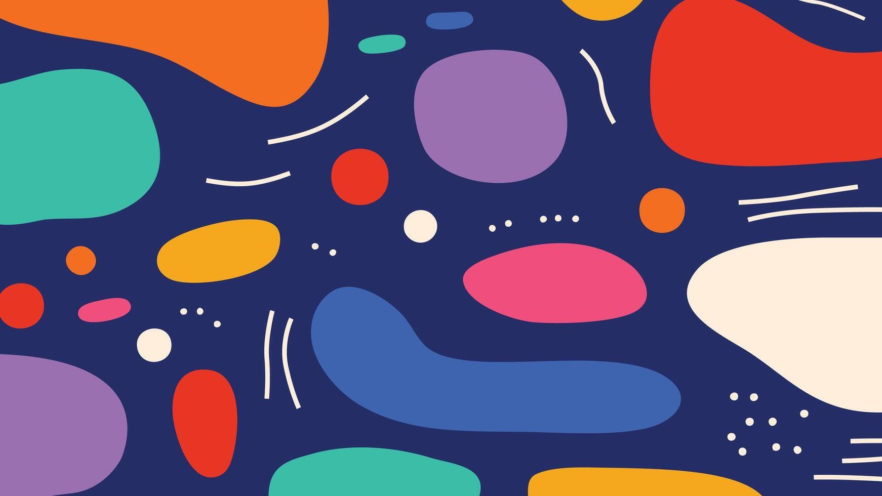 Colorful abstract geometric pop art background. Cover the geometric design of trendy Memphis 80s 90s style. vector