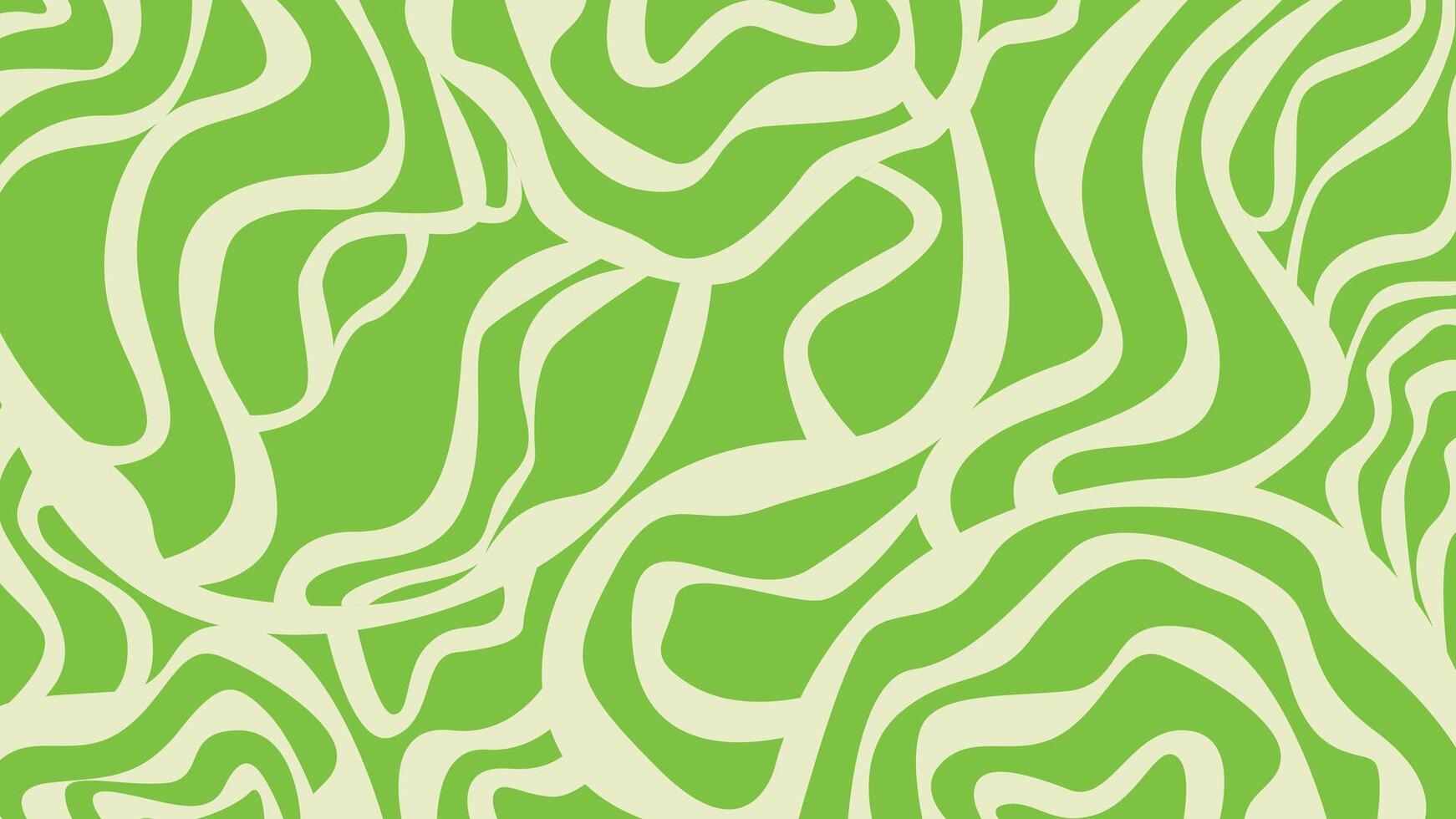 A seamless abstract background with organic flowing lines in vibrant green and cream. Inspired by nature, this dynamic background is perfect for wallpapers, textiles, and modern graphic designs. vector
