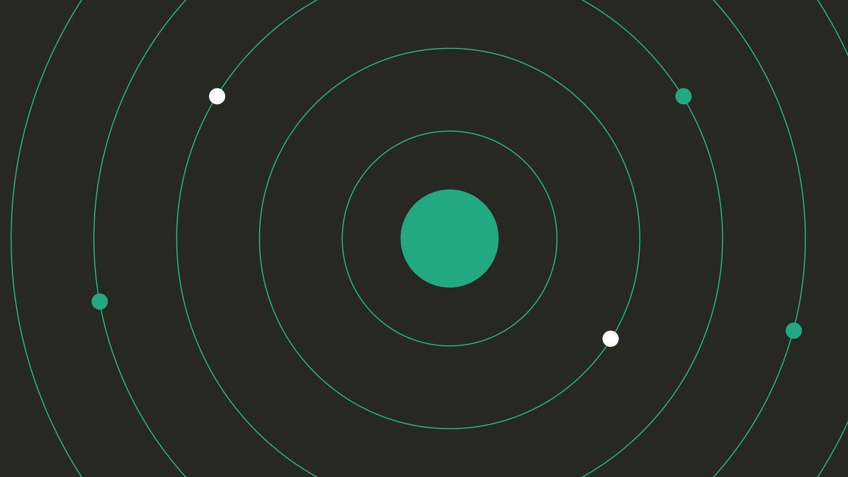 Abstract geometric background featuring concentric circles and dots in green hues. Minimalist futuristic design, ideal for technology themes, modern decor, or digital wallpapers. Seamless background. vector