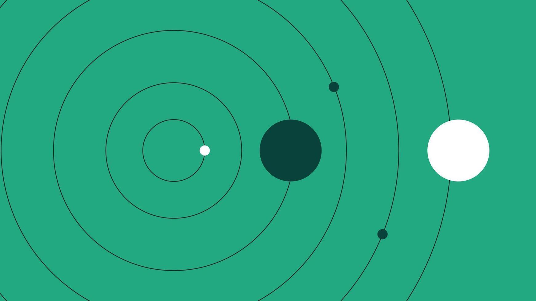 A clean and modern geometric background inspired by planetary orbits. Futuristic concept illustration ideal for technology, science, and space related creative works. High resolution abstract art. vector