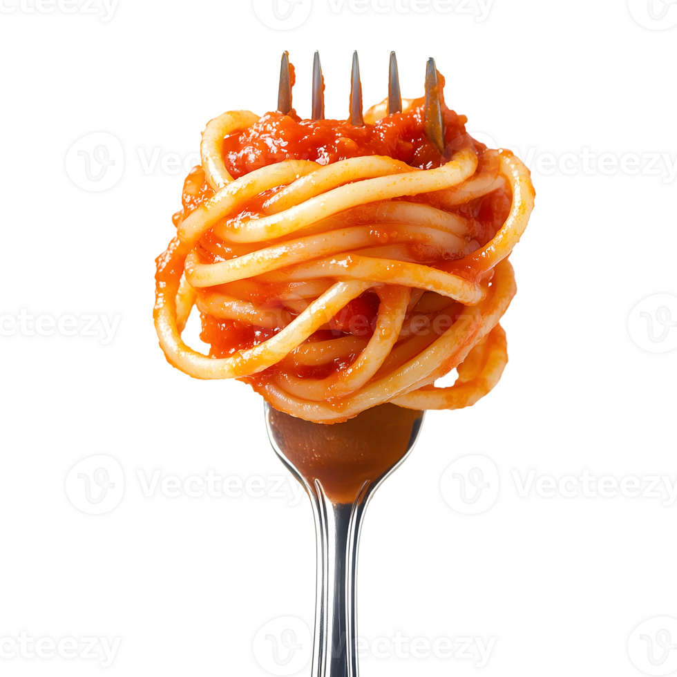 A fork with spaghetti on it png