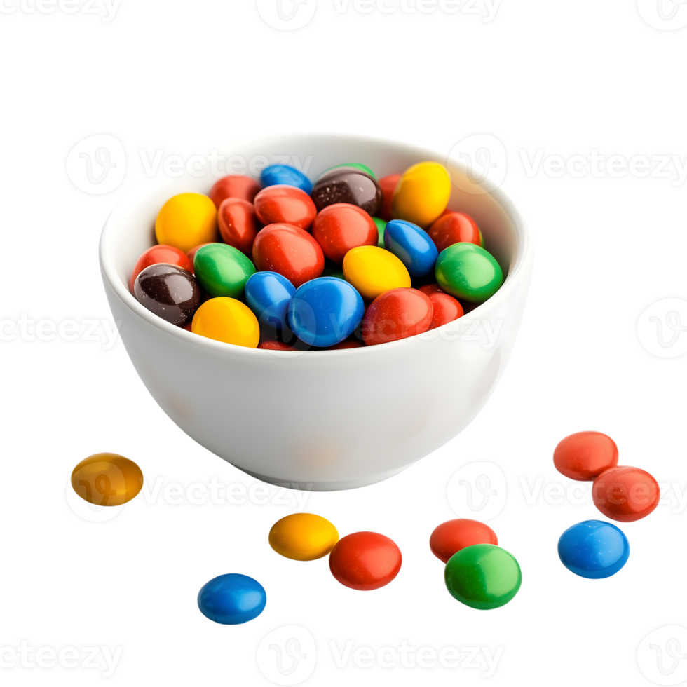 A bowl of colorful candy png