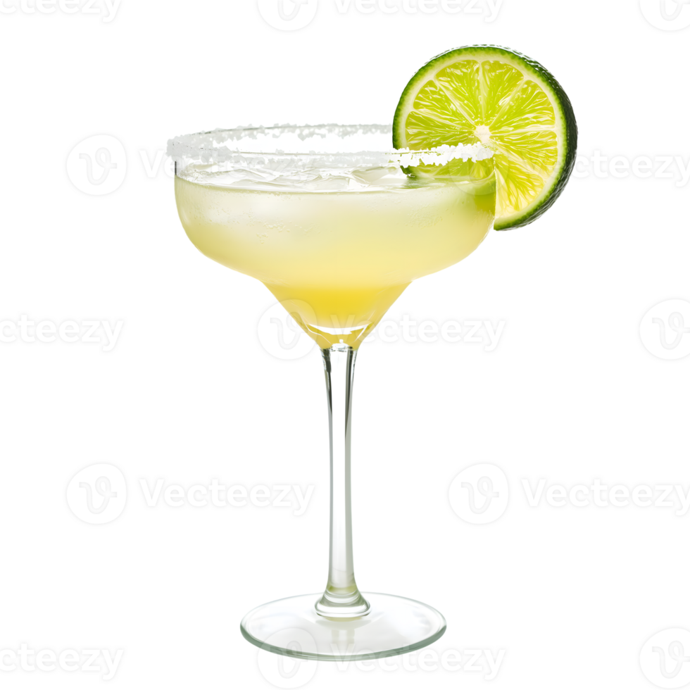 A margarita with lime and a slice of lime png