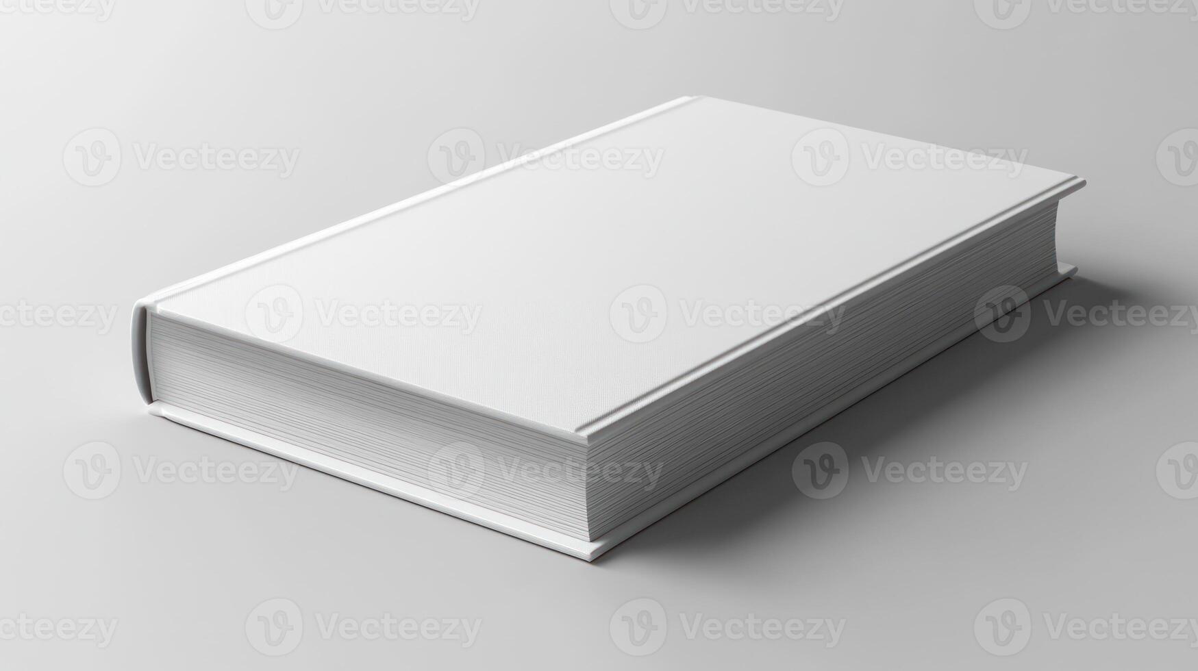 Blank book on a white surface photo
