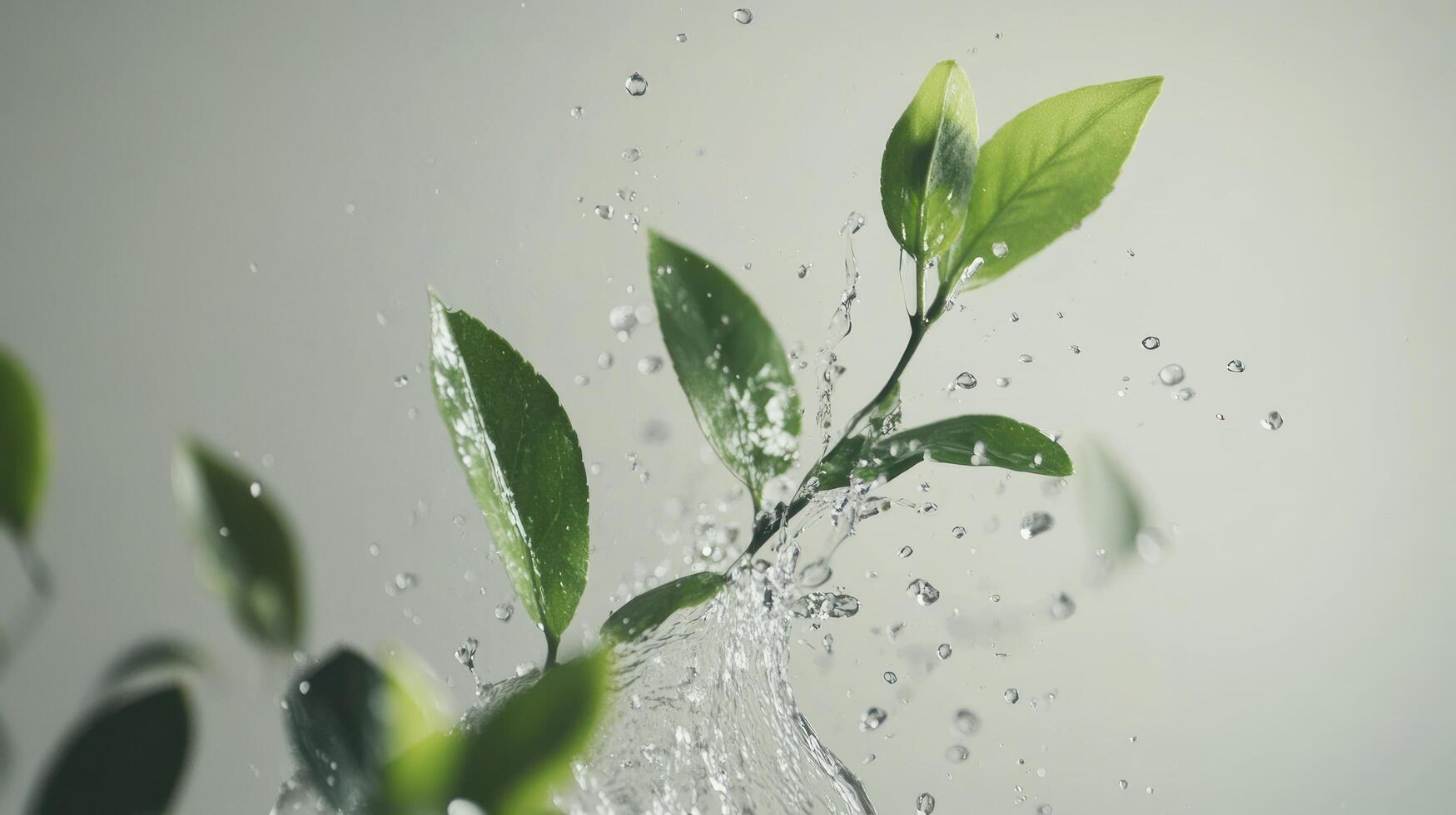 A plant with water droplets on it photo