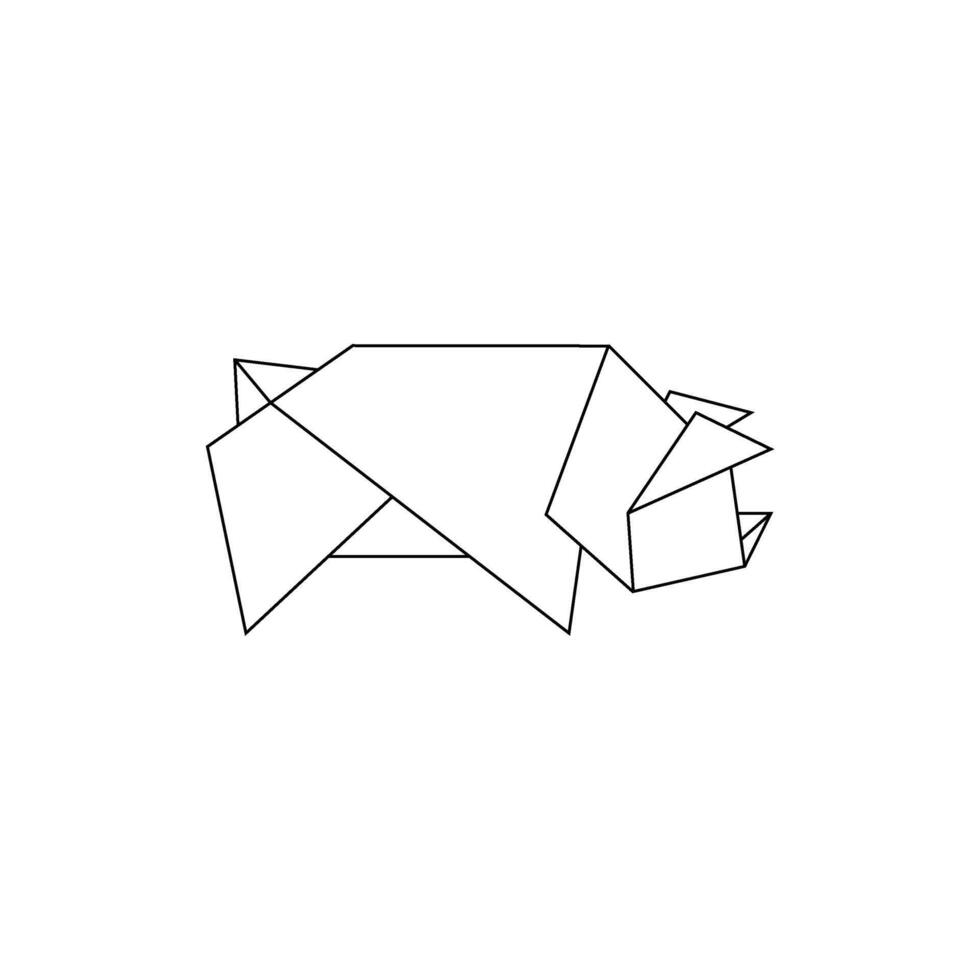 Pig or Pork Polygonal Lines, can use for Logo, Pictogram, Aquatic Animal Figure, Website, Apps, or Graphic Design Element. vector