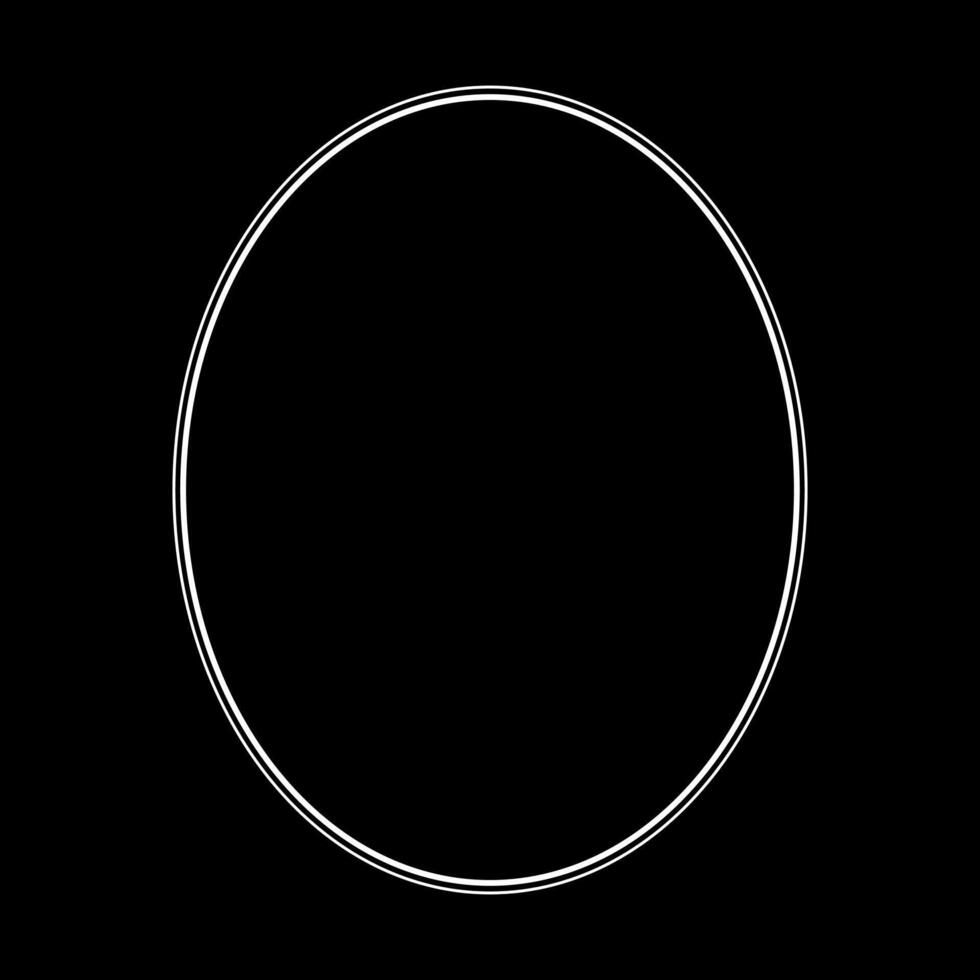Oval Line, Flat Style, can use for Copy Space, Logo Gram, Frame Work, Ornate, Decoration, Website or Graphic Design Element. vector