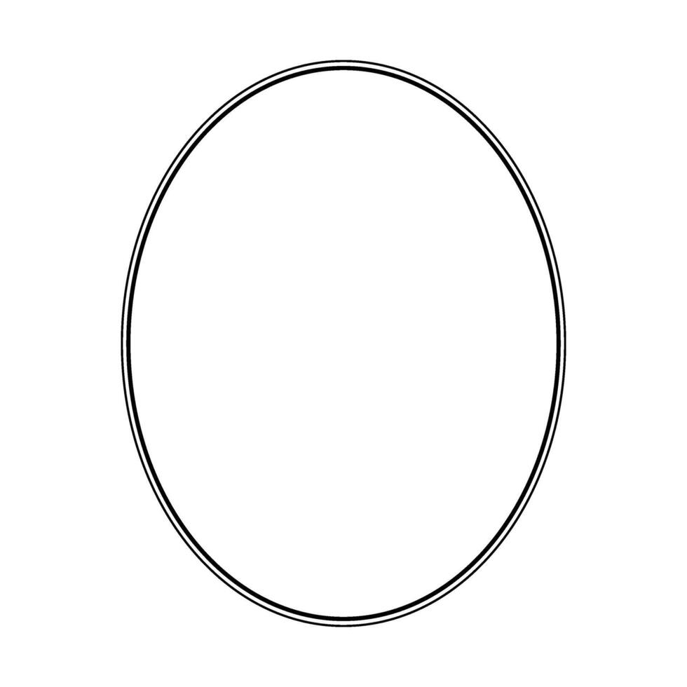 Oval Line, Flat Style, can use for Copy Space, Logo Gram, Frame Work, Ornate, Decoration, Website or Graphic Design Element. Editable vector