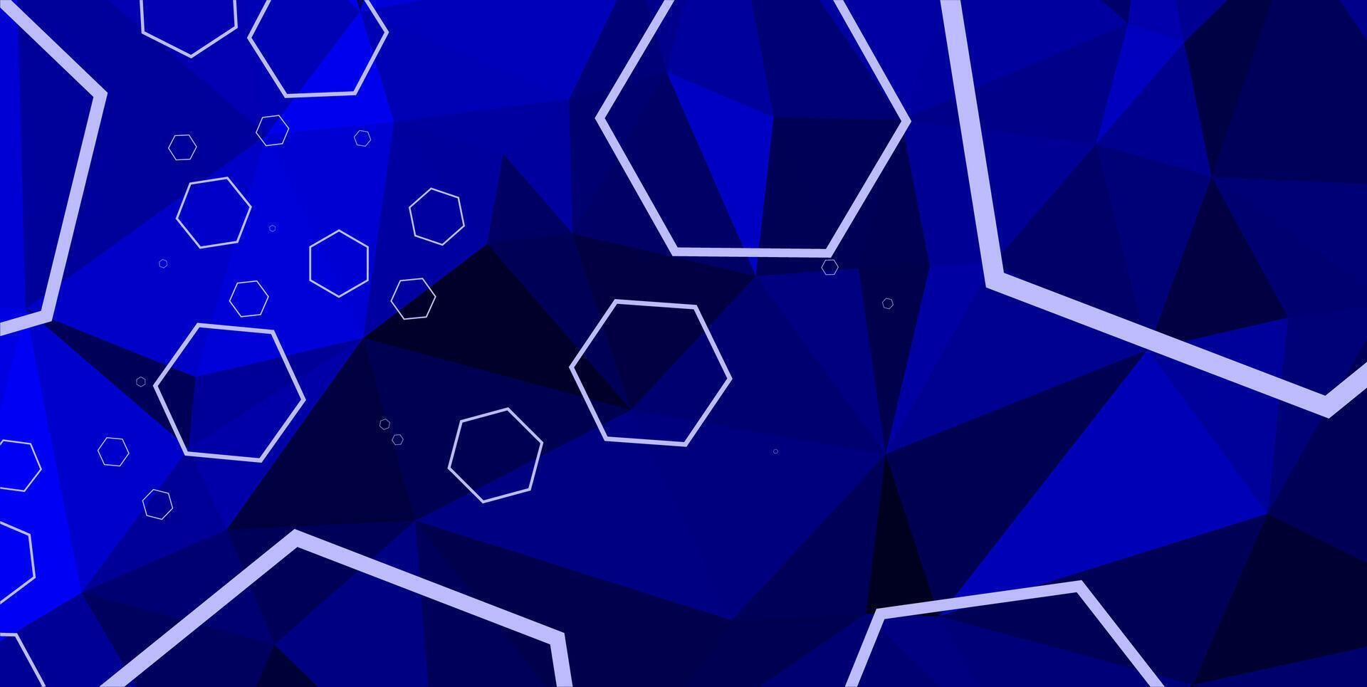 Blue Hexagon Maze vector