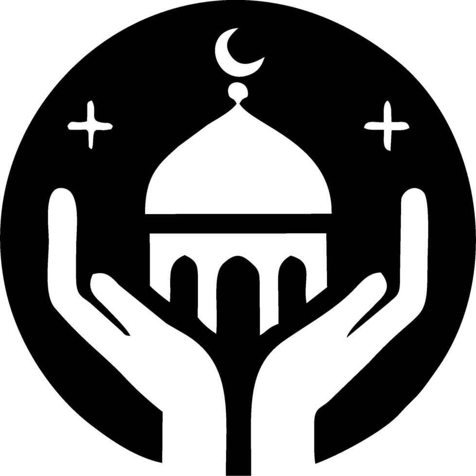 The logo for the mosque vector
