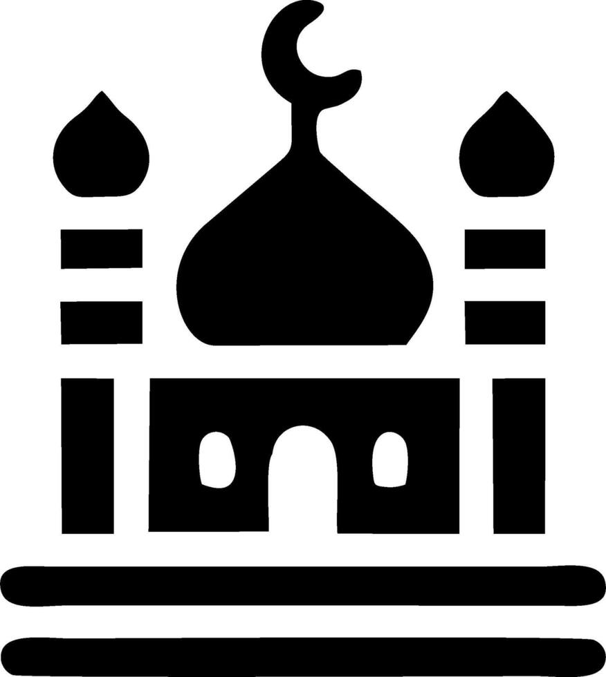 Mosque icon Eid vector