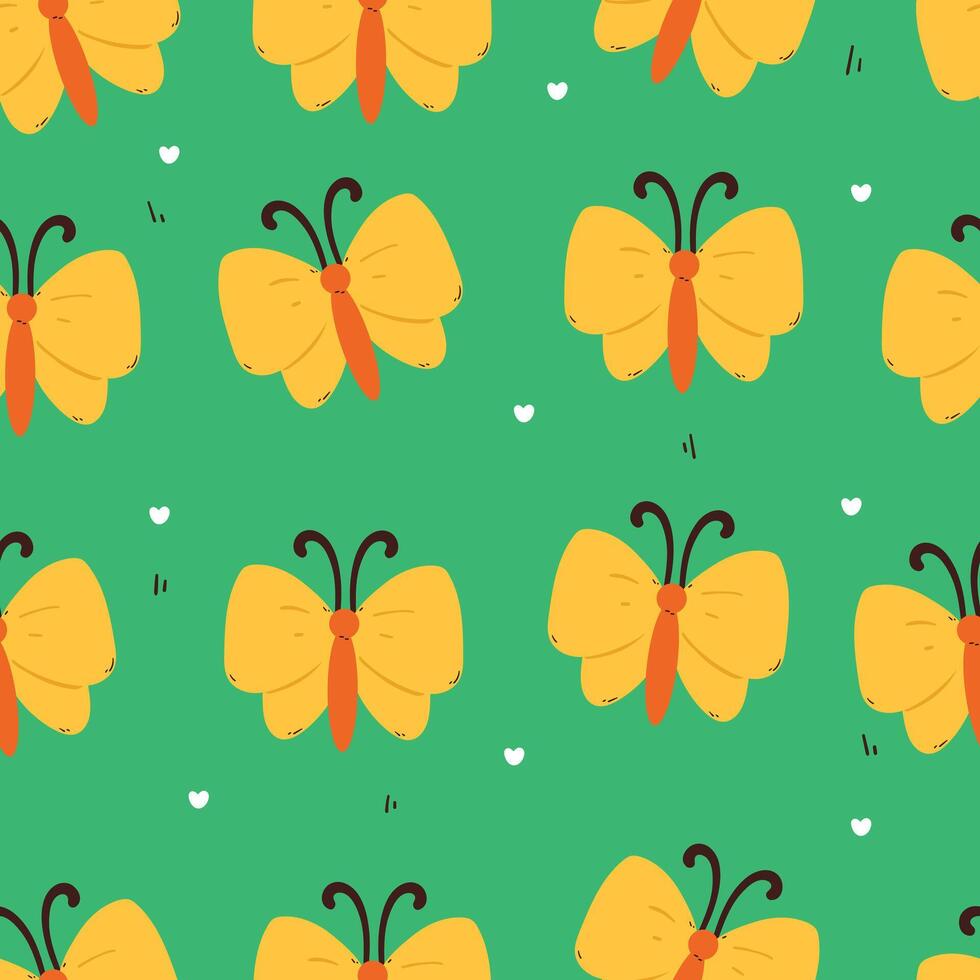 seamless pattern cute cartoon butterfly. cute animal pattern for wallpaper, background and gift wrap paper vector