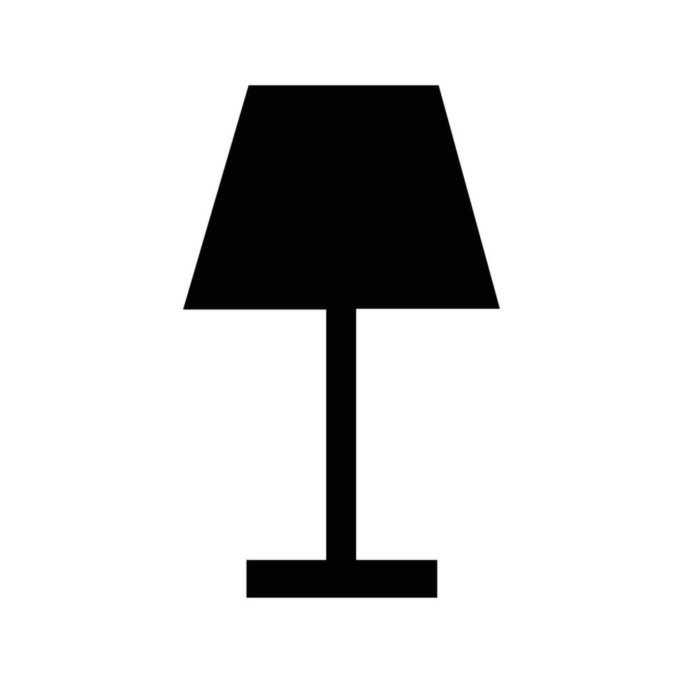 Table lamp icon isolated on white background. vector