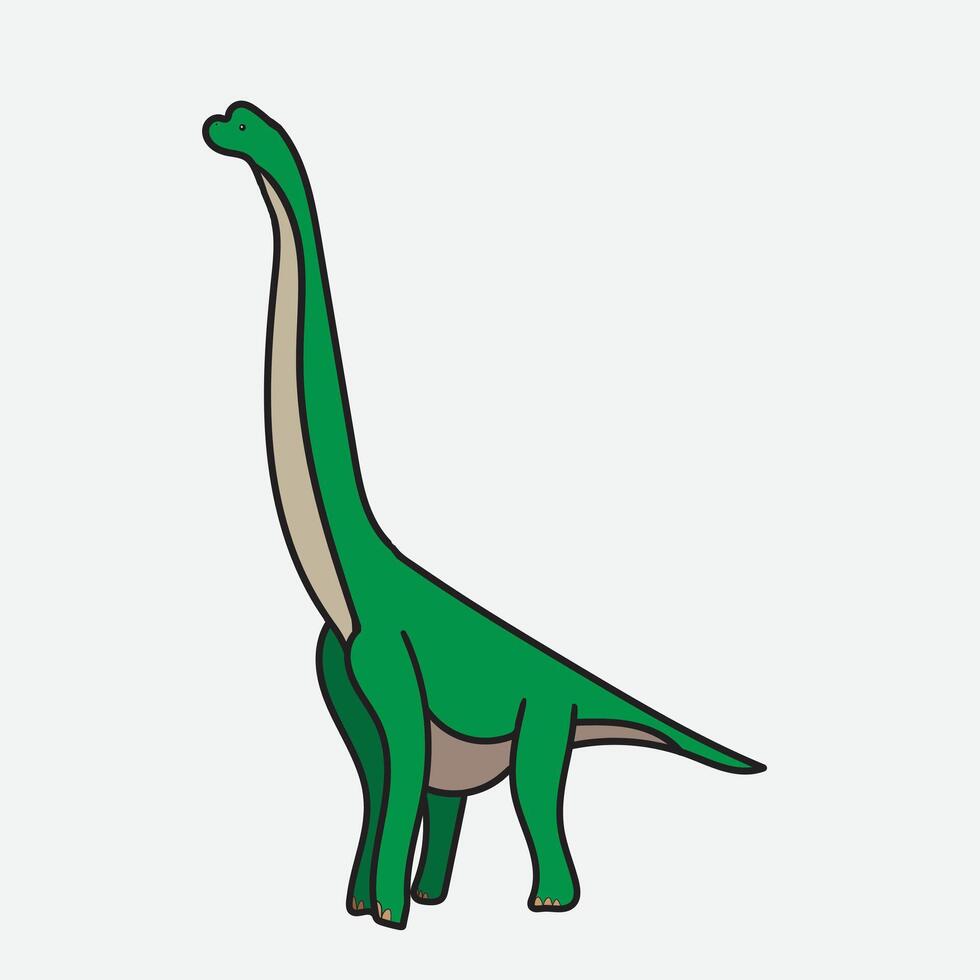 Friendly Brachiosaurus with white Background vector