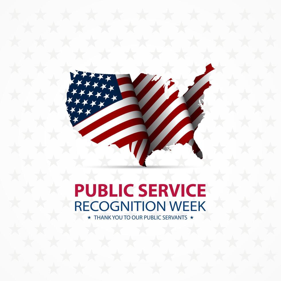 Public service recognition week illustration vector