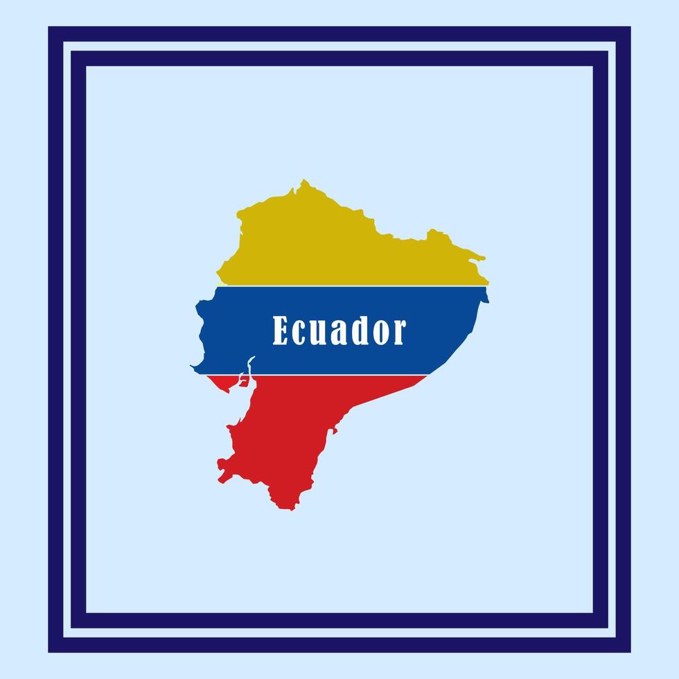 Ecuador country map icon vectors