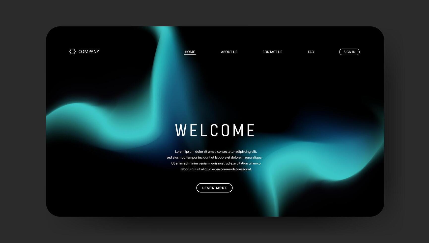 abstract modern fluid gradient for landing page vector
