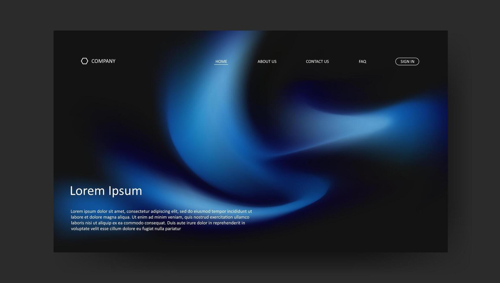 trendy design of landing page. fluid gradien website design vector