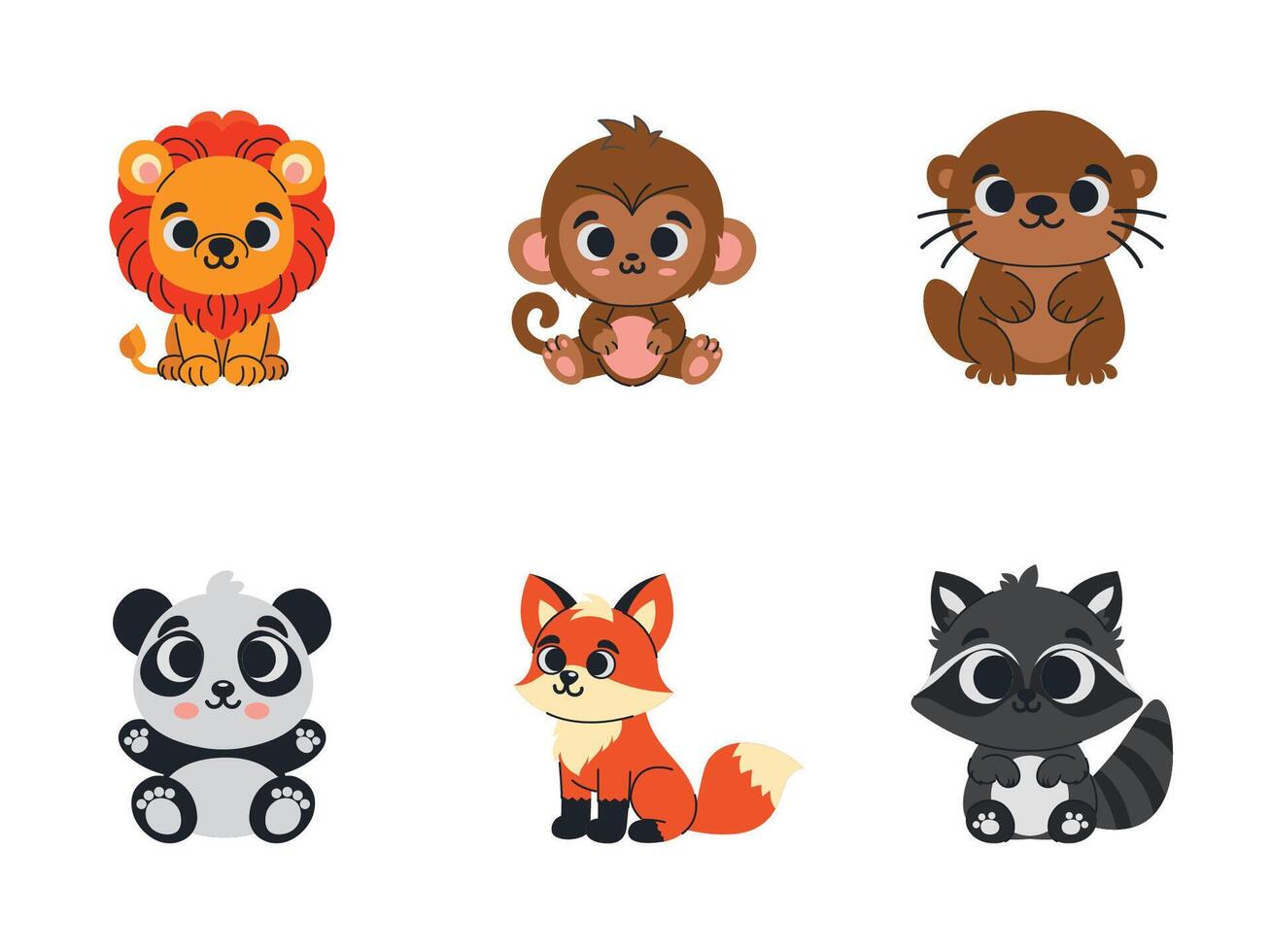 Fun and Friendly Forest Mammals for Kids vector