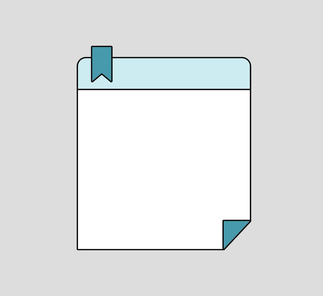 Simple Notepad with Grid Paper Lines vector