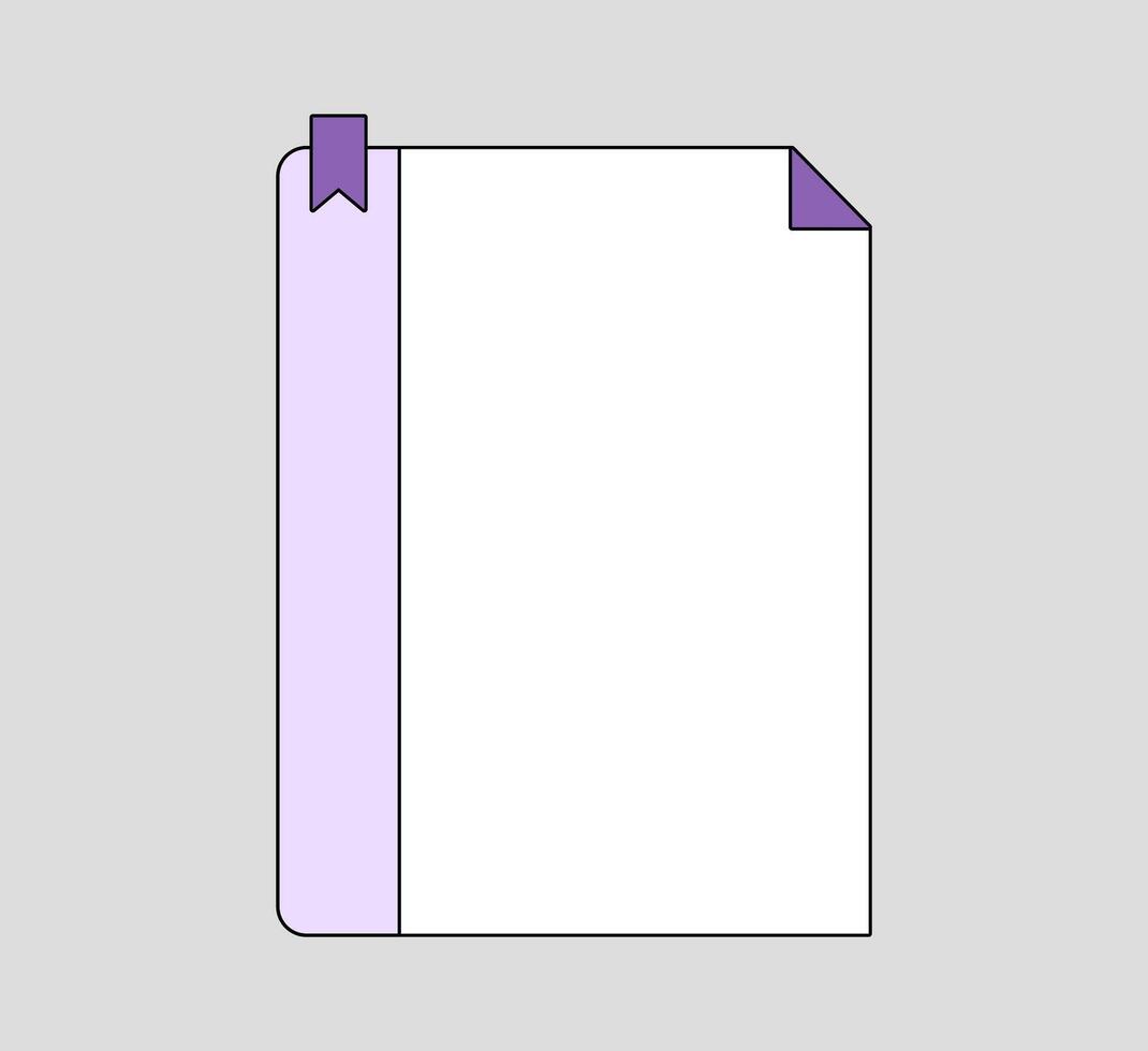 Simple Notepad with Gridded Pages vector