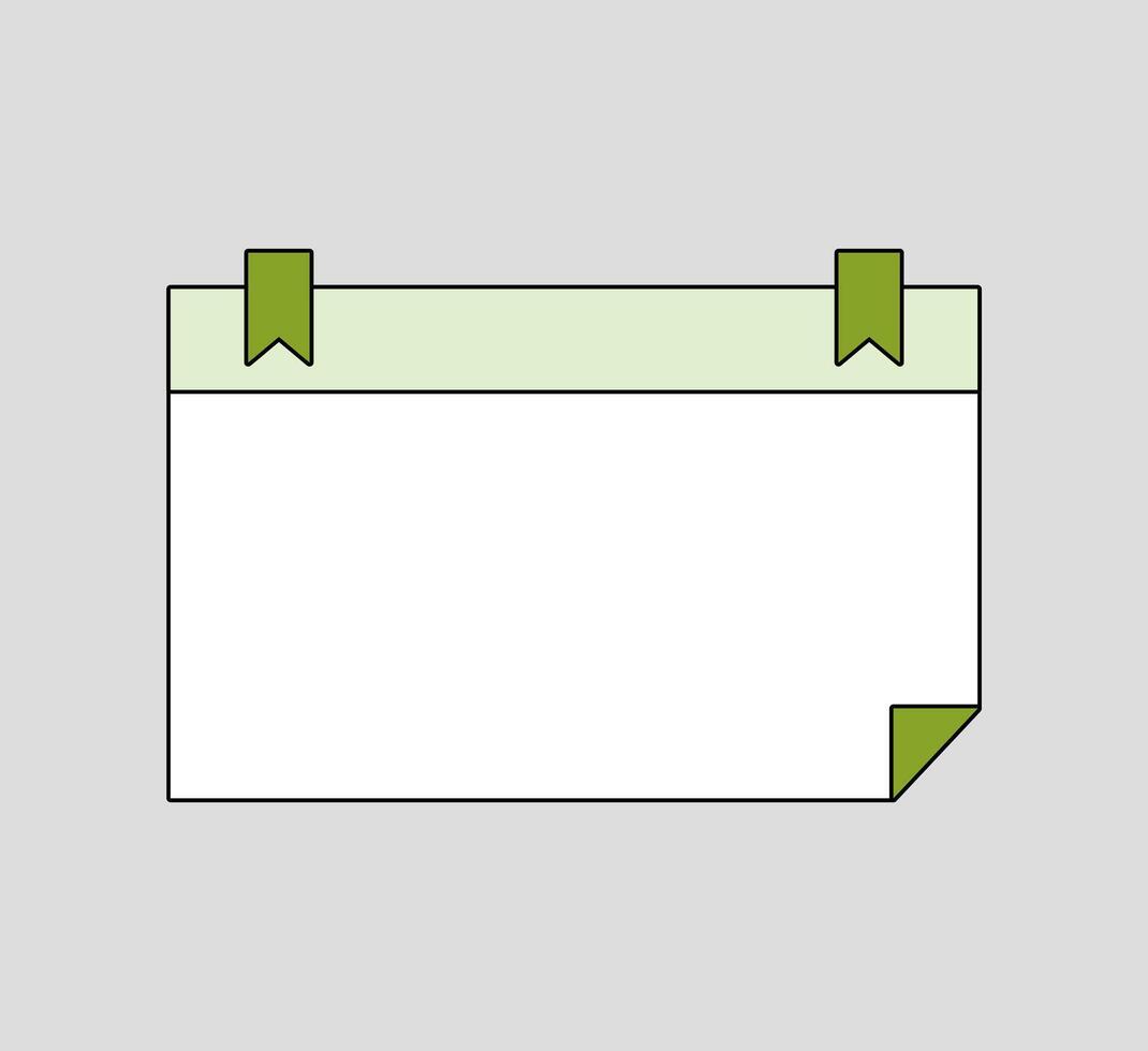 Plain Notepad with Grid Line vector