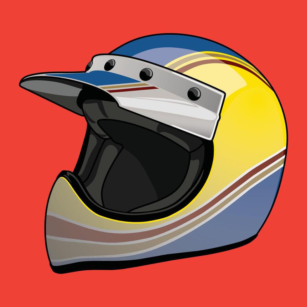 Cross Vintage Helmet vector