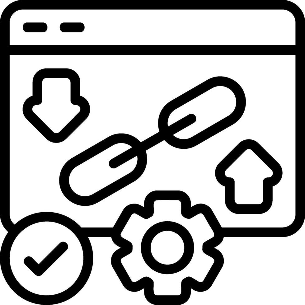 Backlink Outline Style Icon vector