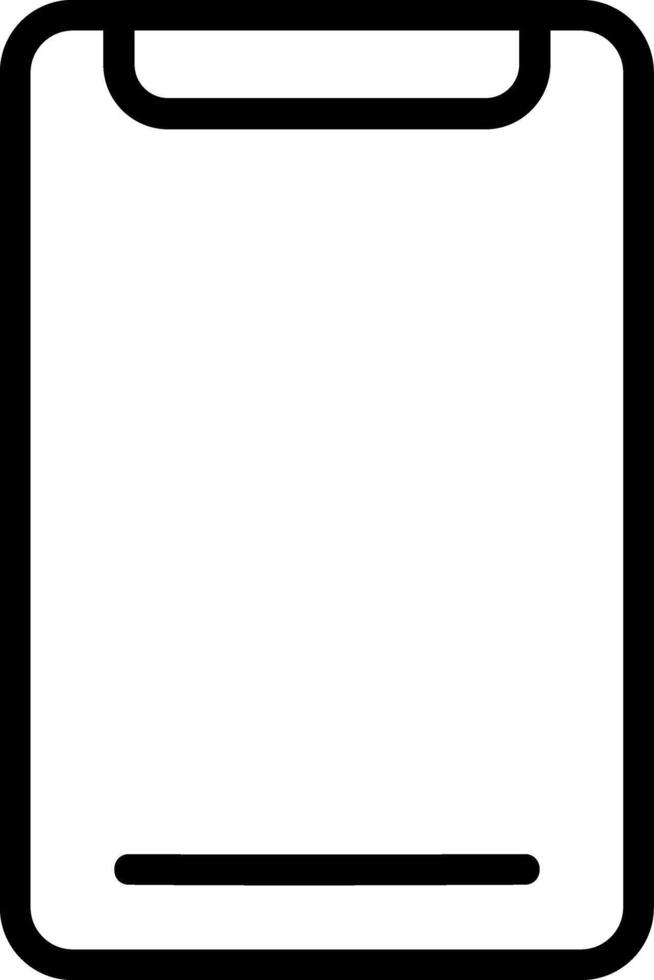 Mobile Device Outline Style Icon Design vector