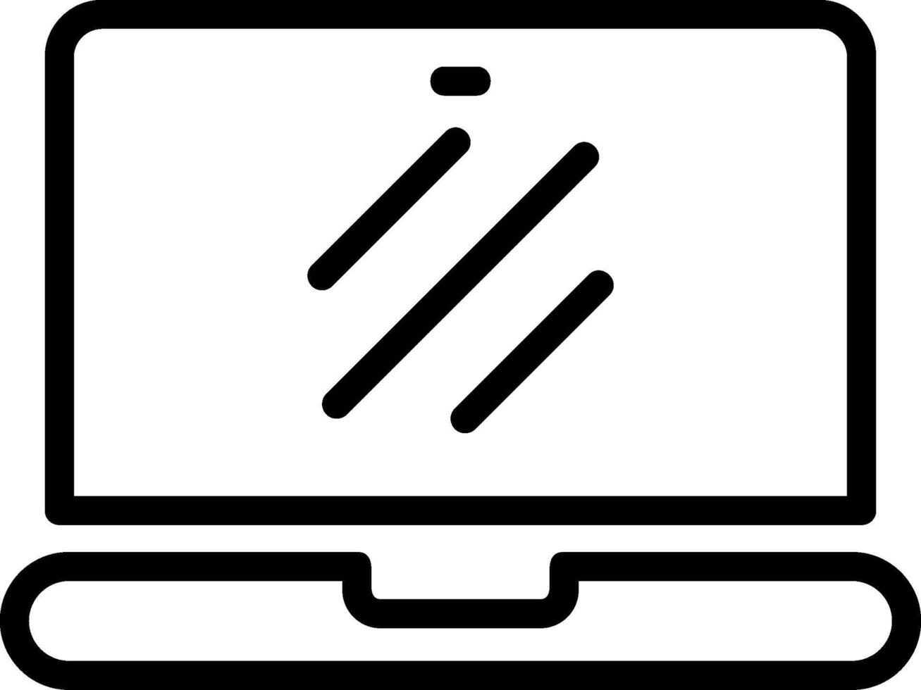 Laptop Outline Style Icon Element vector