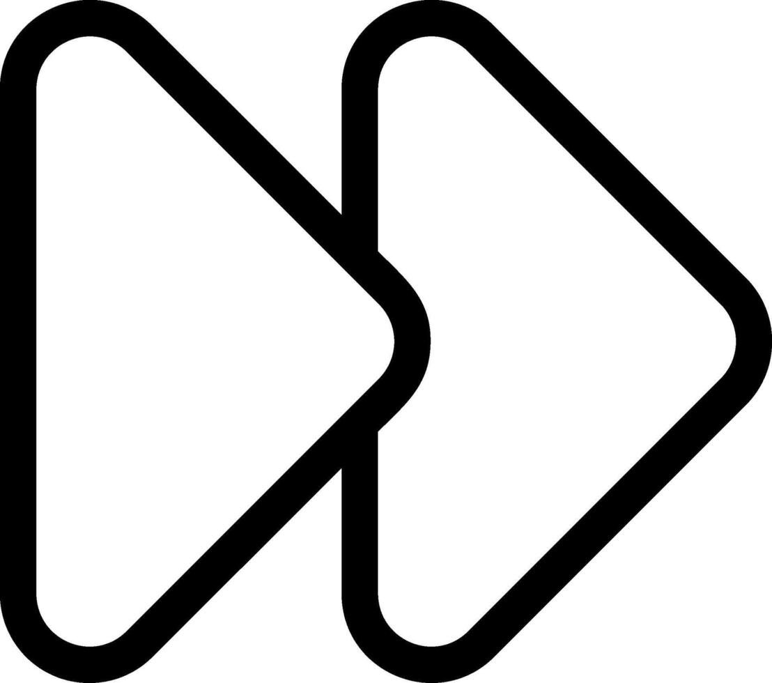 Double Arrow Right Outline Style Icon vector