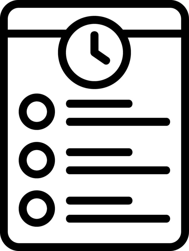 Order History Outline Style Icon Design vector