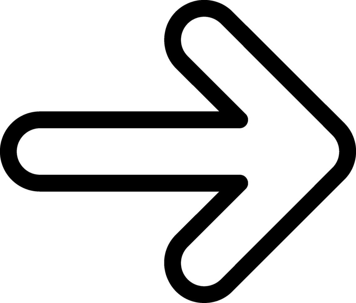 Arrow Right Outline Style Icon vector