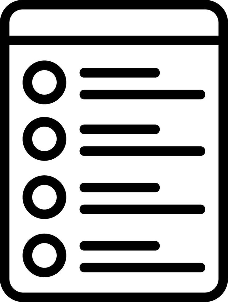 Shopping List Outline Style Icon Design vector