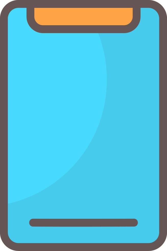 Mobile Device Line Filled Style Icon Design vector