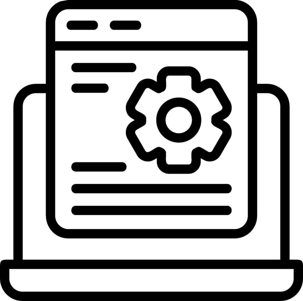 Application Setting Outline Element Style vector
