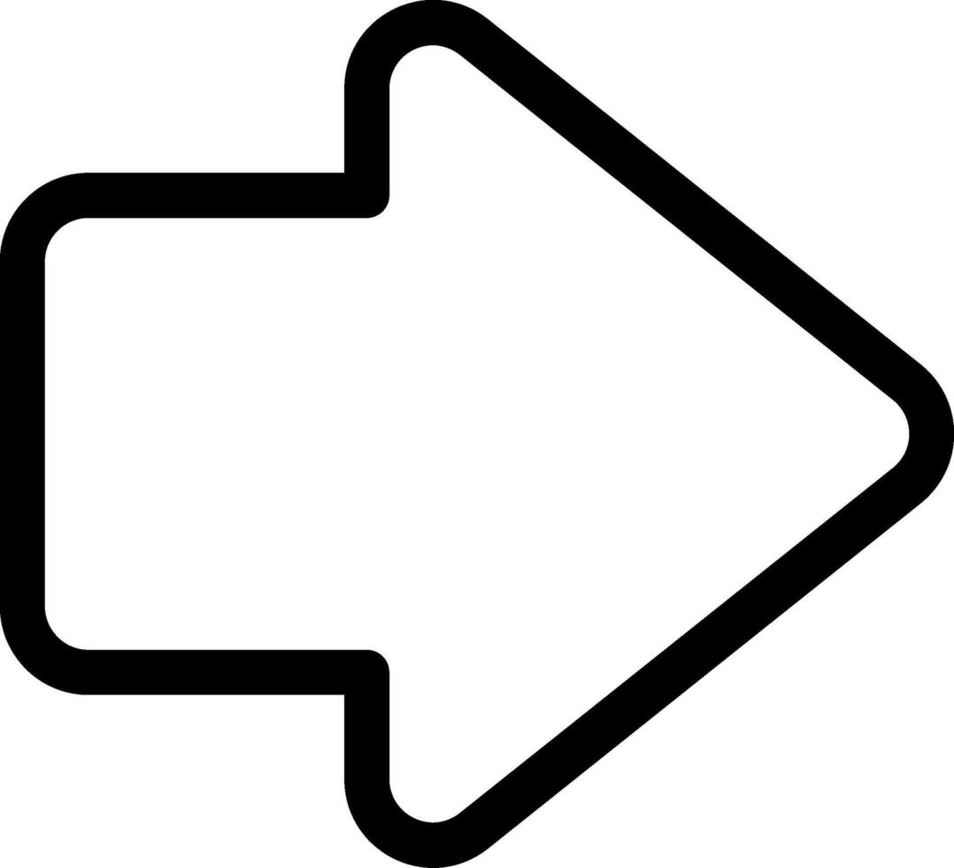 Arrow Outline Right Outline Style Icon vector