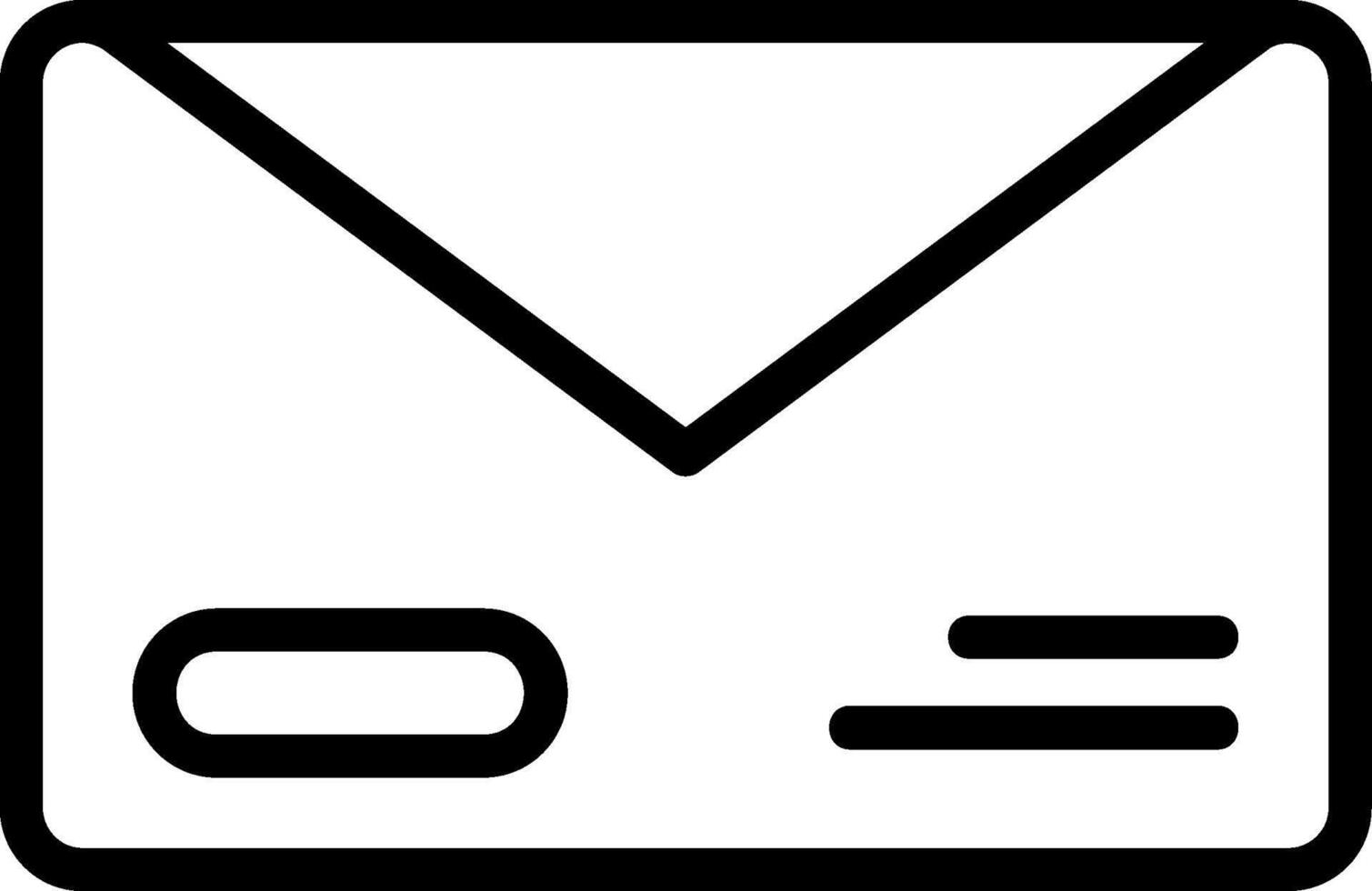 Email Outline Style Icon Design vector