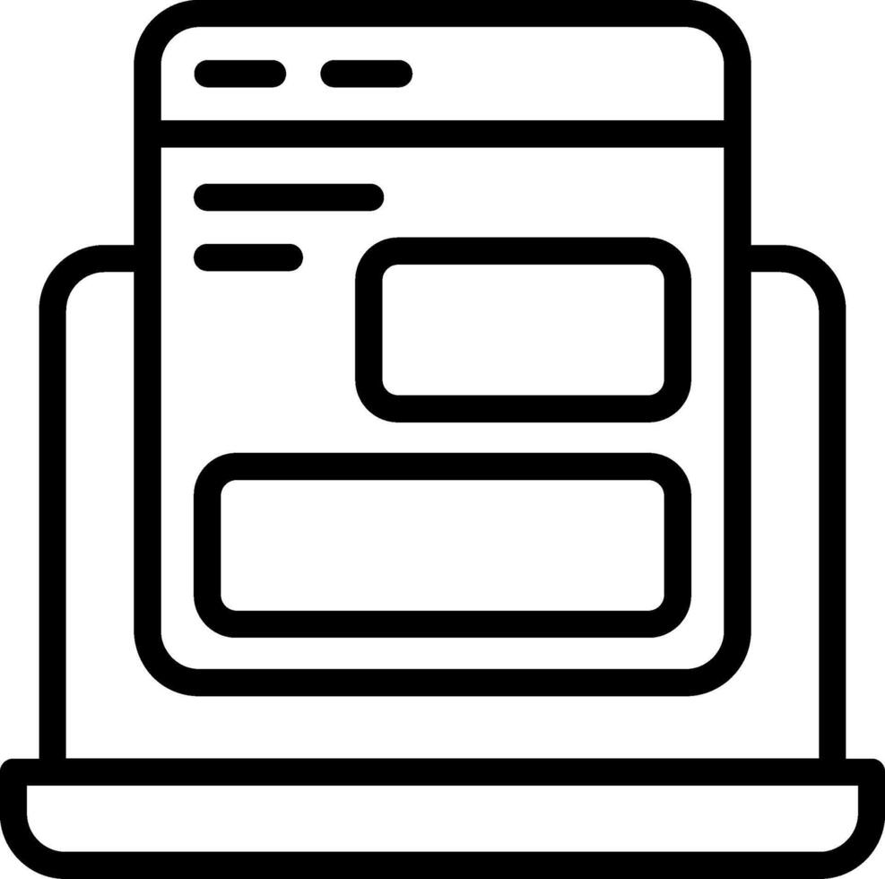 Website Layout Outline Element Style vector