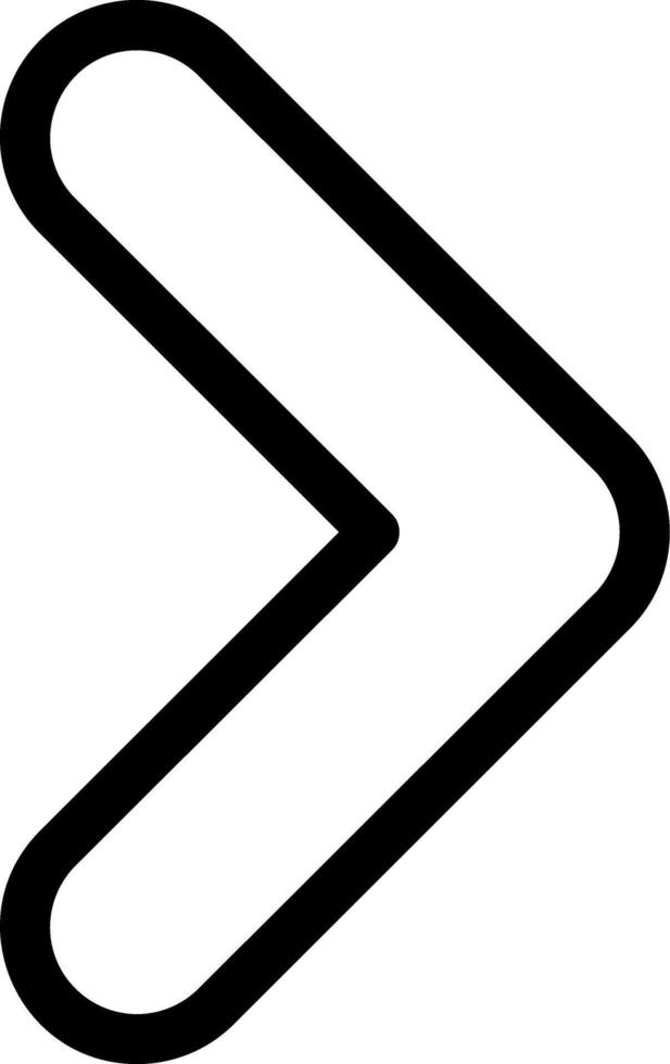 Chevron Right Outline Style Icon vector