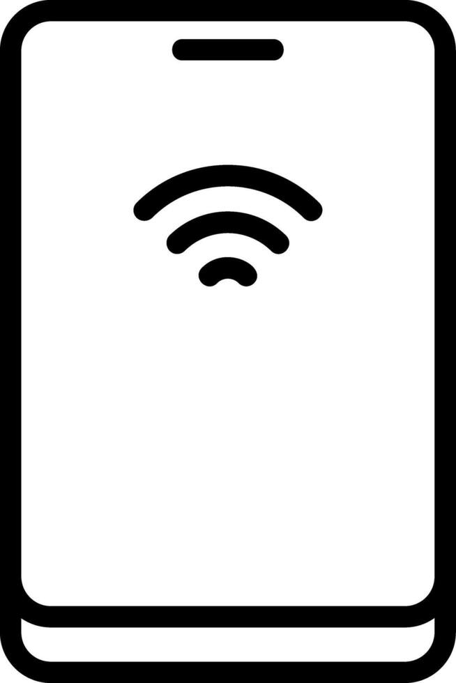 Smartphone Outline Style Icon Design vector