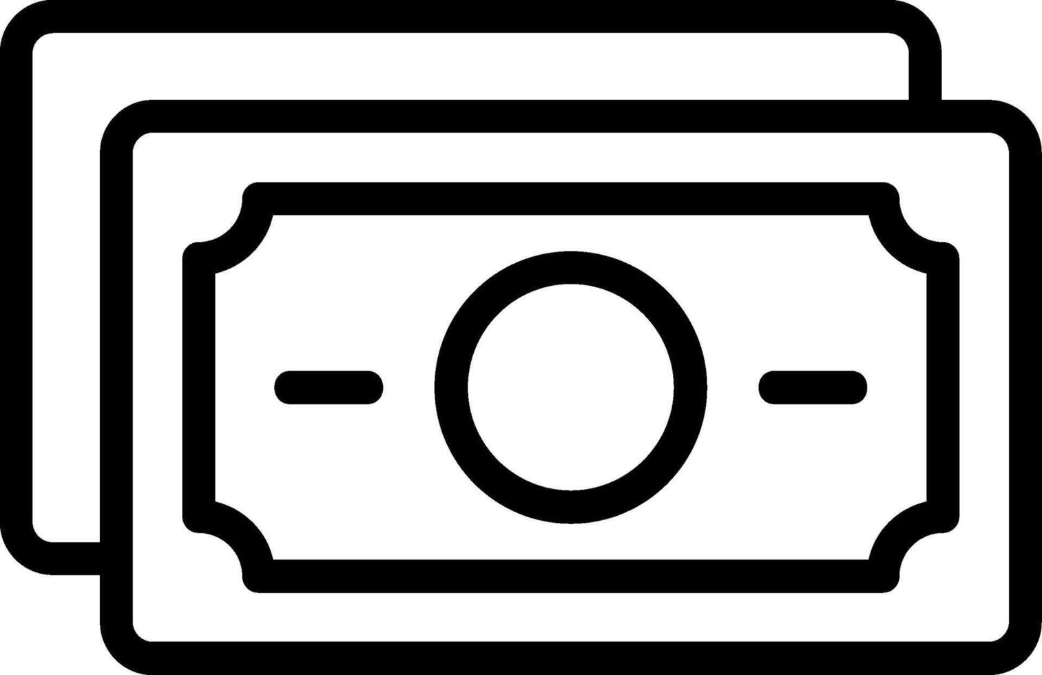 Cash Outline Style Icon Design vector