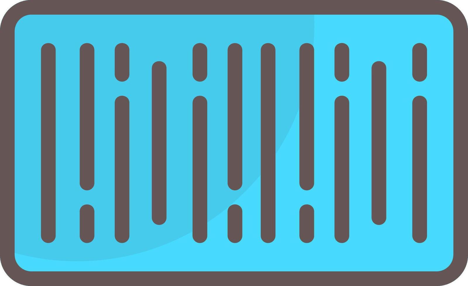 Barcode Line Filled Style Icon Design vector