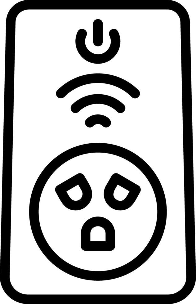 Smart Plug Outline Style Icon Design vector