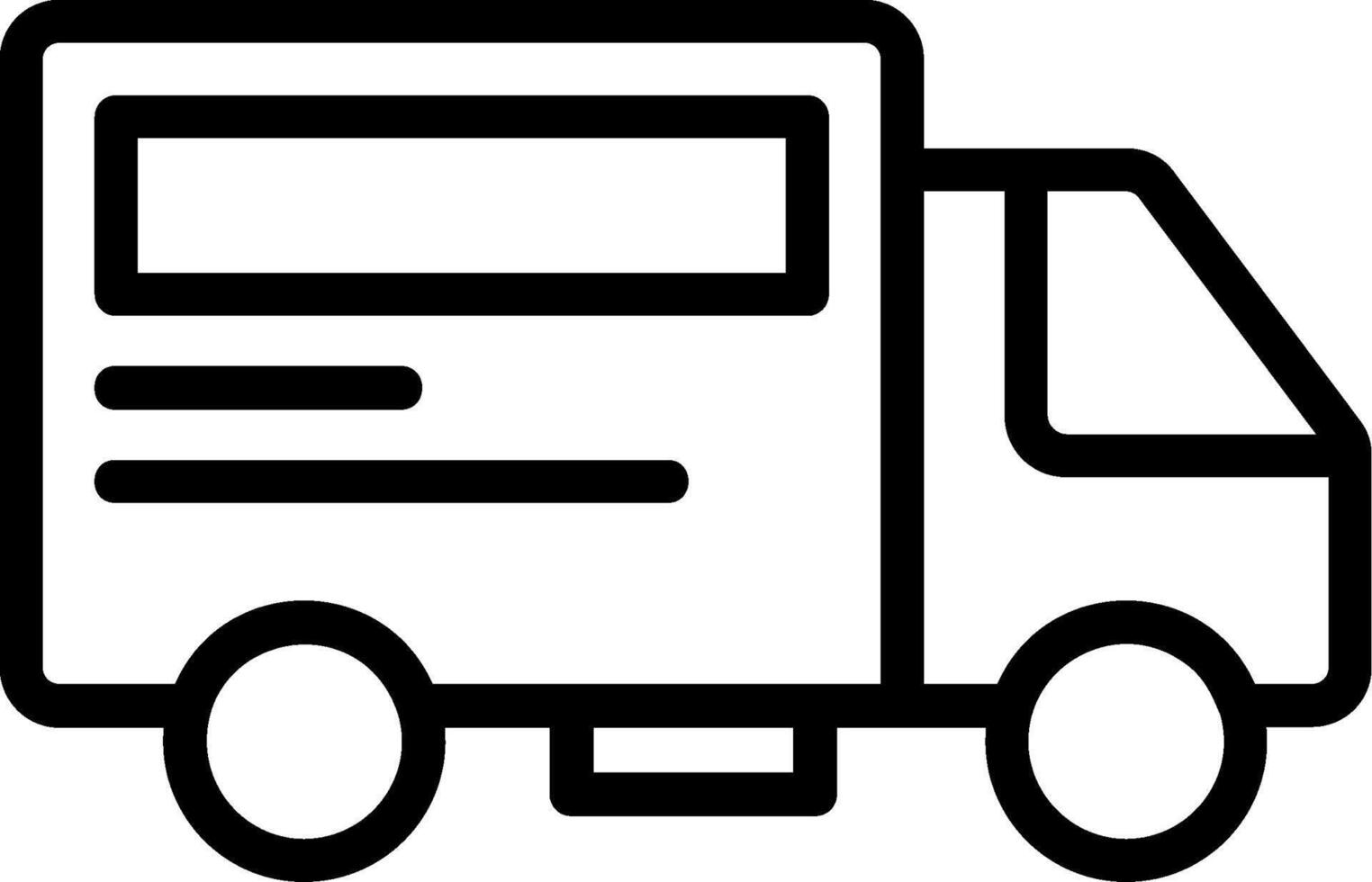 Delivery Truck Outline Style Icon Design vector