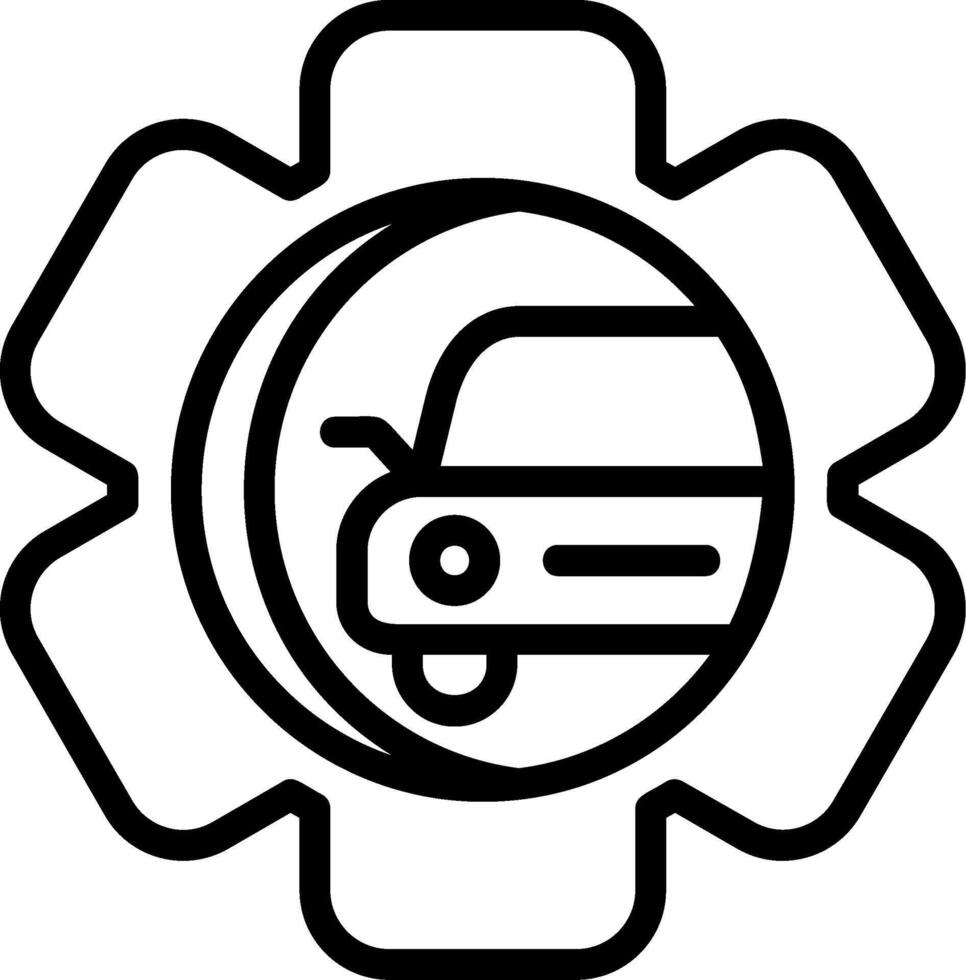 Automotive Outline Style Icon vector